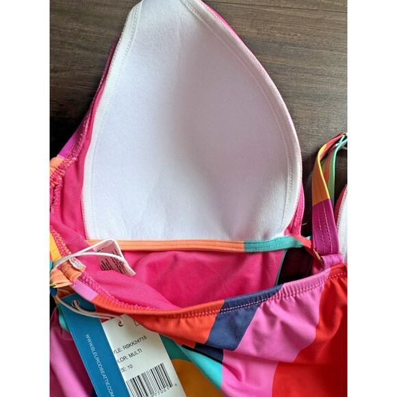 Bleu by Rod Beattie Women's Molded-Cup One-Piece Swimsuit Multicolor Size 10 - Picture 9 of 9